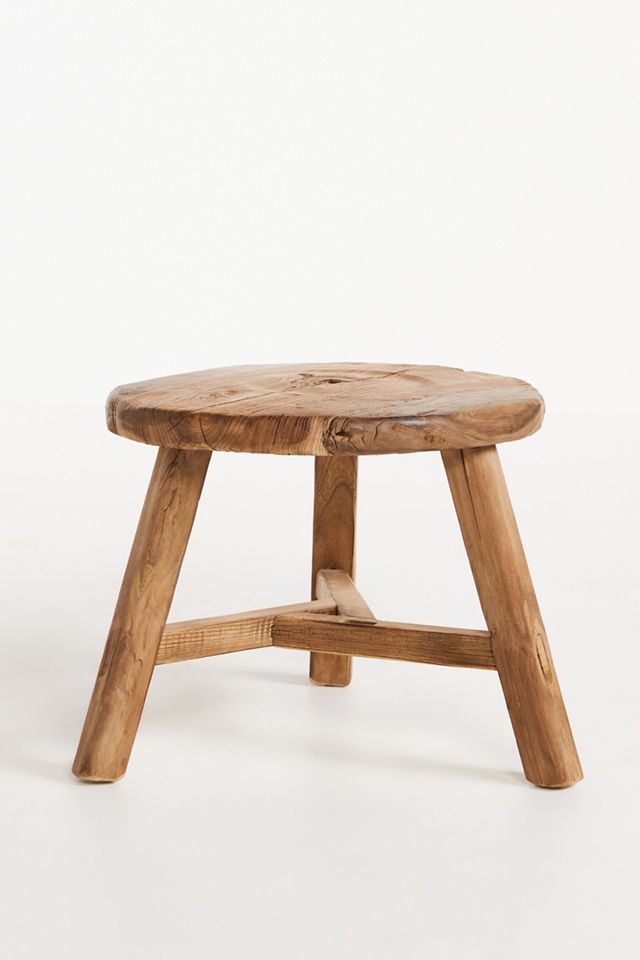 Reclaimed Elm Side Table #1