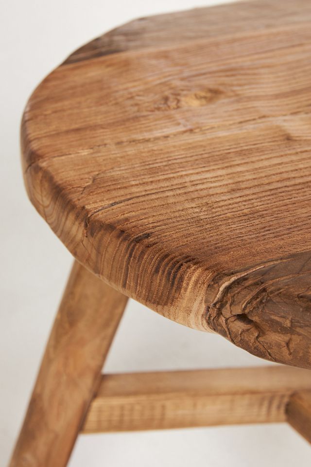 Reclaimed Elm Side Table #3