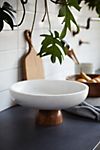 Marble + Wood Footed Serving Bowl #2
