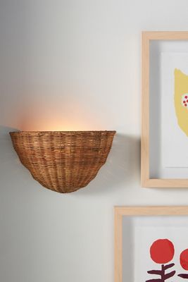 Liz Rattan Sconce Wall Light