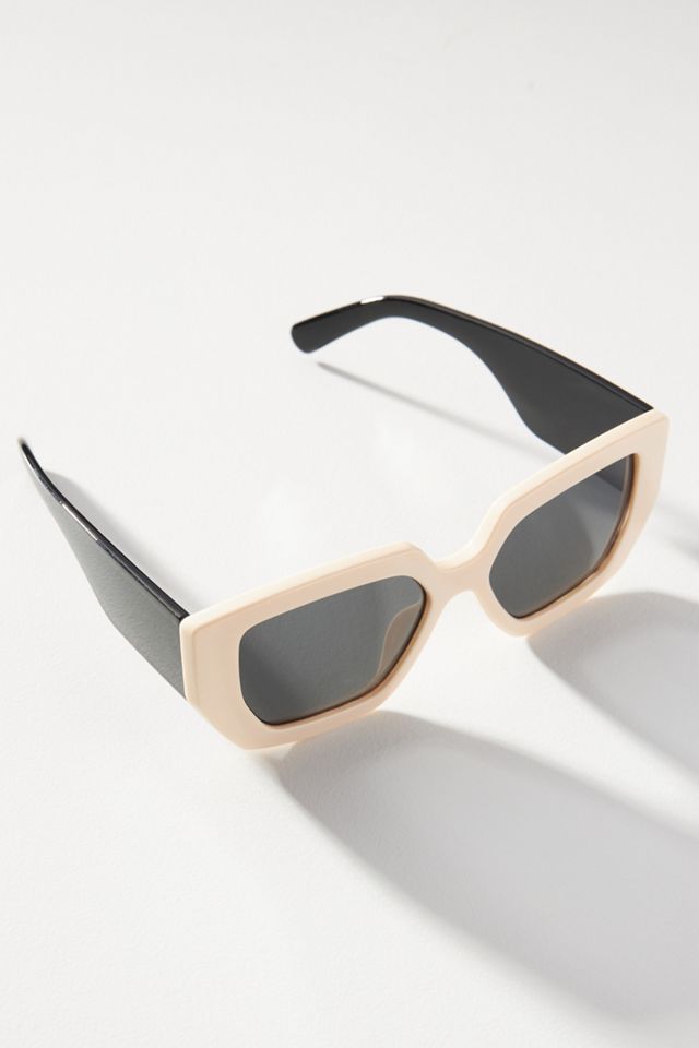 Two-Toned Geometric Square Sunglasses #1