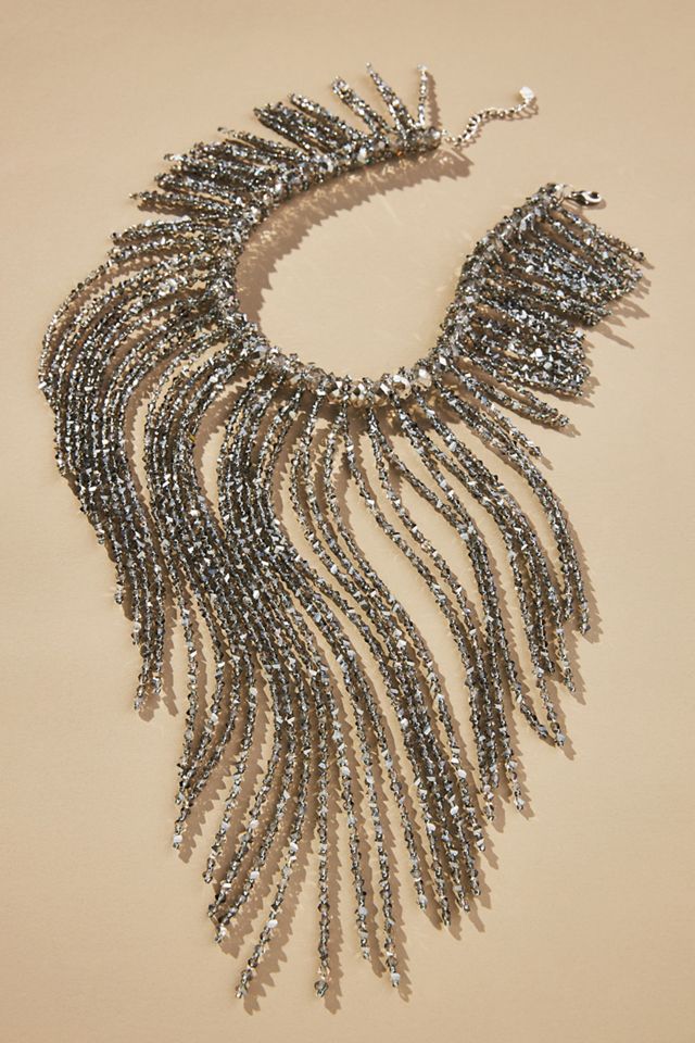 Cascading Fringe Statement Necklace | Anthropologie Singapore Official Site