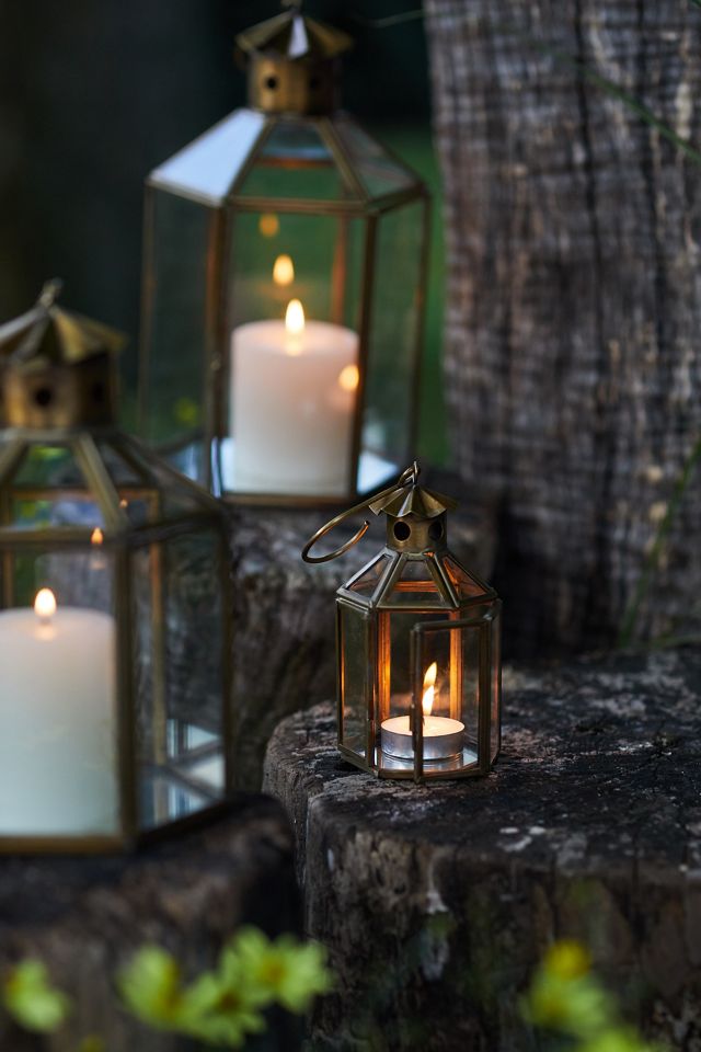 Rustic Indoor Lantern, Large Hexagonal