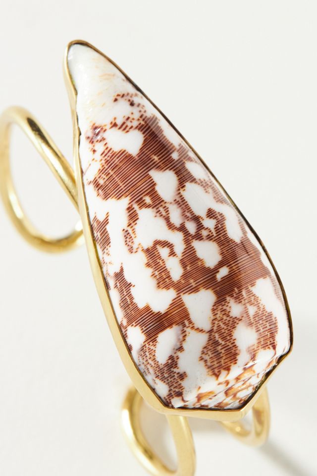 Lena Bernard Horizontal Shell Cuff Bracelet | Anthropologie