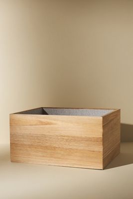 Neat Method Lined Acacia Bin