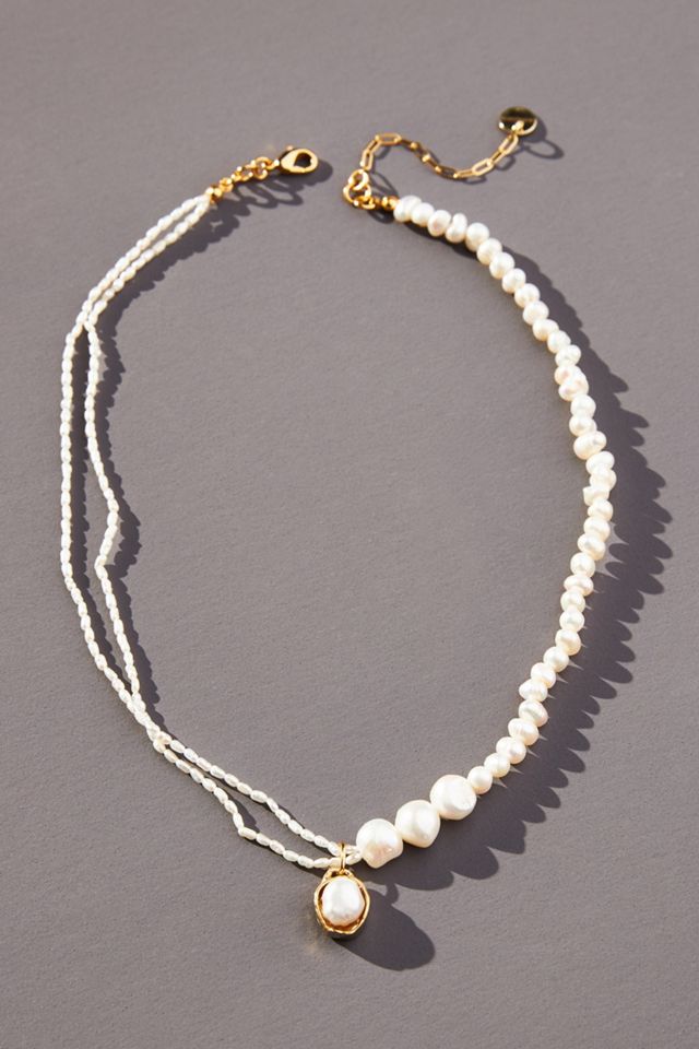 Ornate Pearl Choker Necklace #1