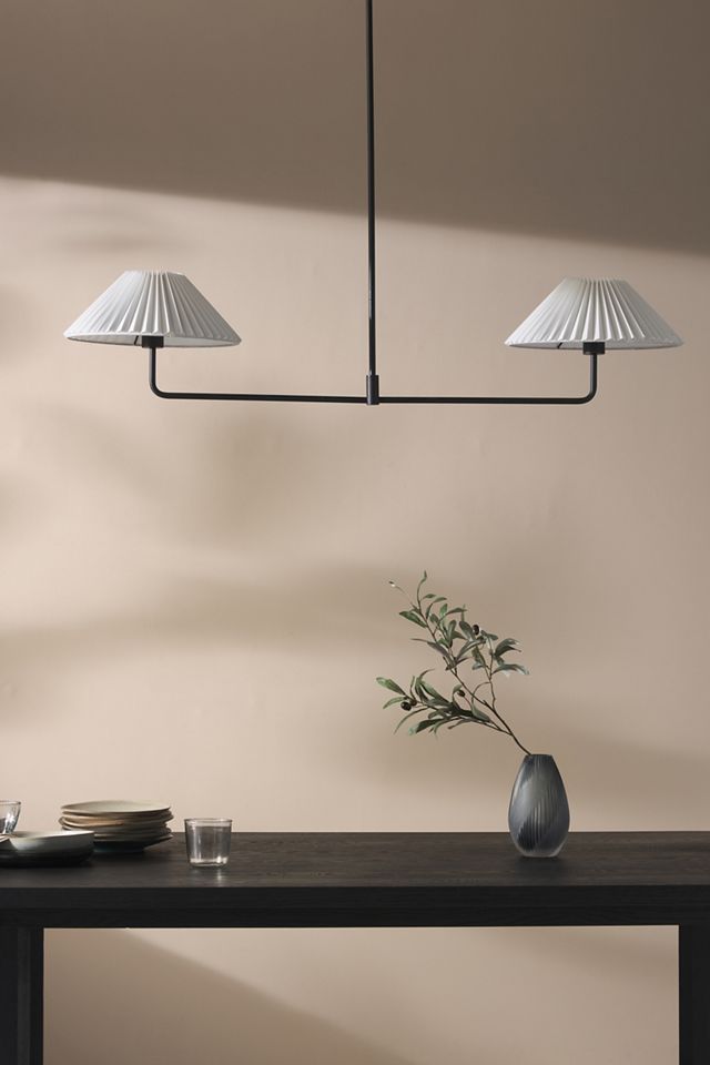 Harriet Two-Light Pleated Chandelier #2