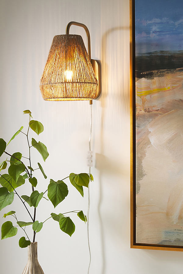 Anthropologie Bungalow Sconce In Beige