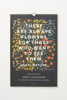 Rifle Paper Co. Inspirational Quotes 2022 Wall Calendar