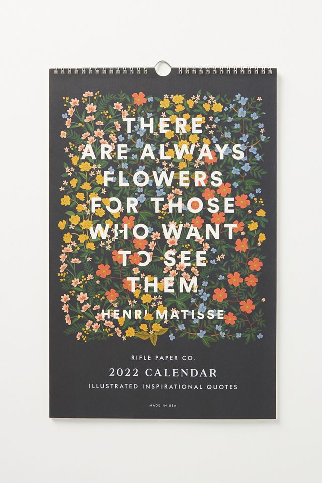 Rifle Paper Co. Inspirational Quotes 2022 Wall Calendar