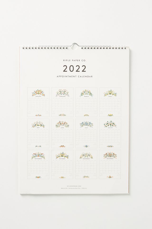 Rifle Paper Co. Luxembourg 2022 Wall Calendar | Anthropologie