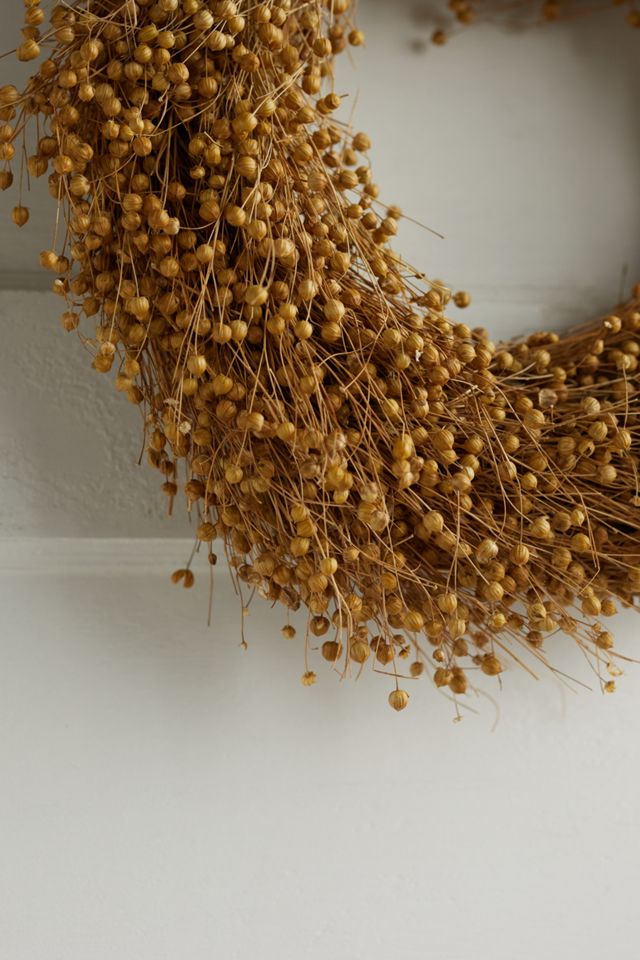 Dried Flax Wreath #1