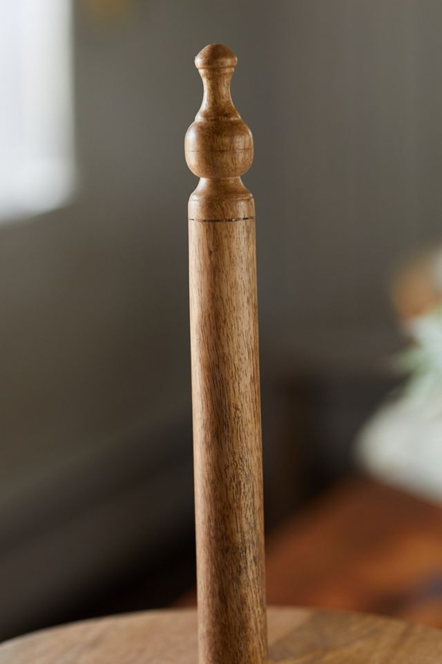 Carved Wood 2-Tier Stand #4