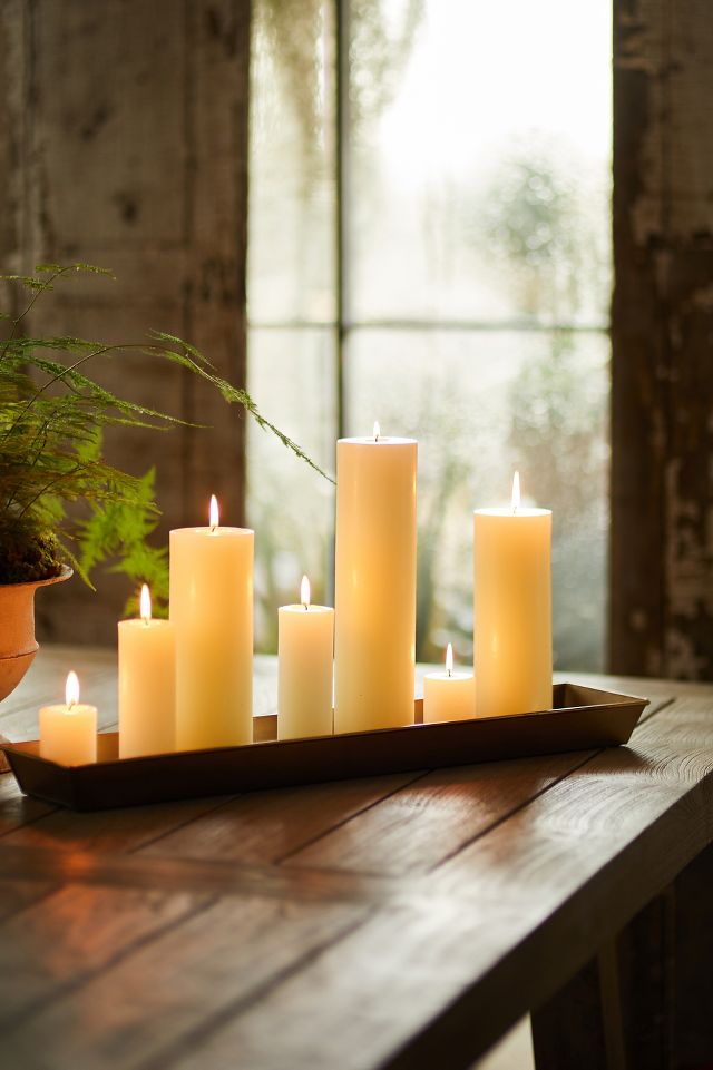 Unscented Wax Pillar Candle