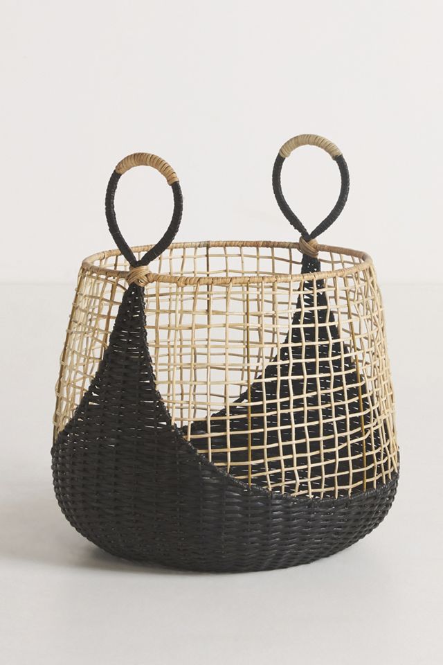 Two-Tone Rattan Basket #2