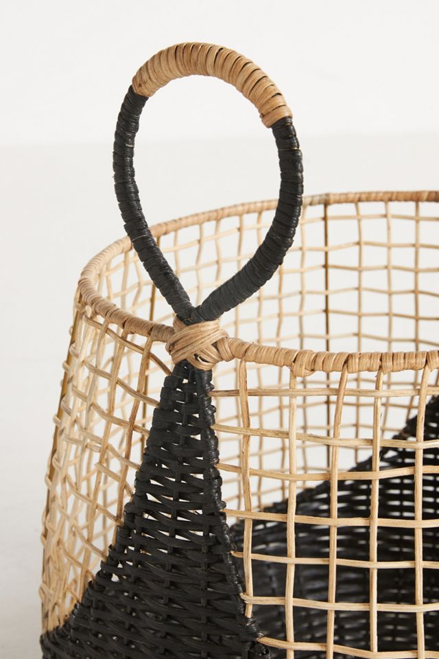 Two-Tone Rattan Basket #3