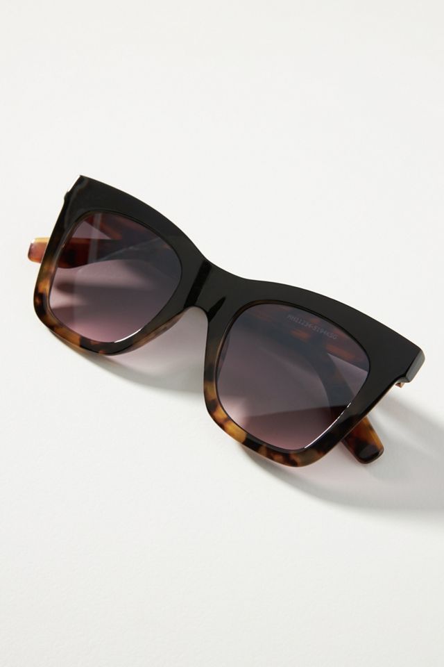 Square Tortoise Sunglasses | Anthropologie display picture 2