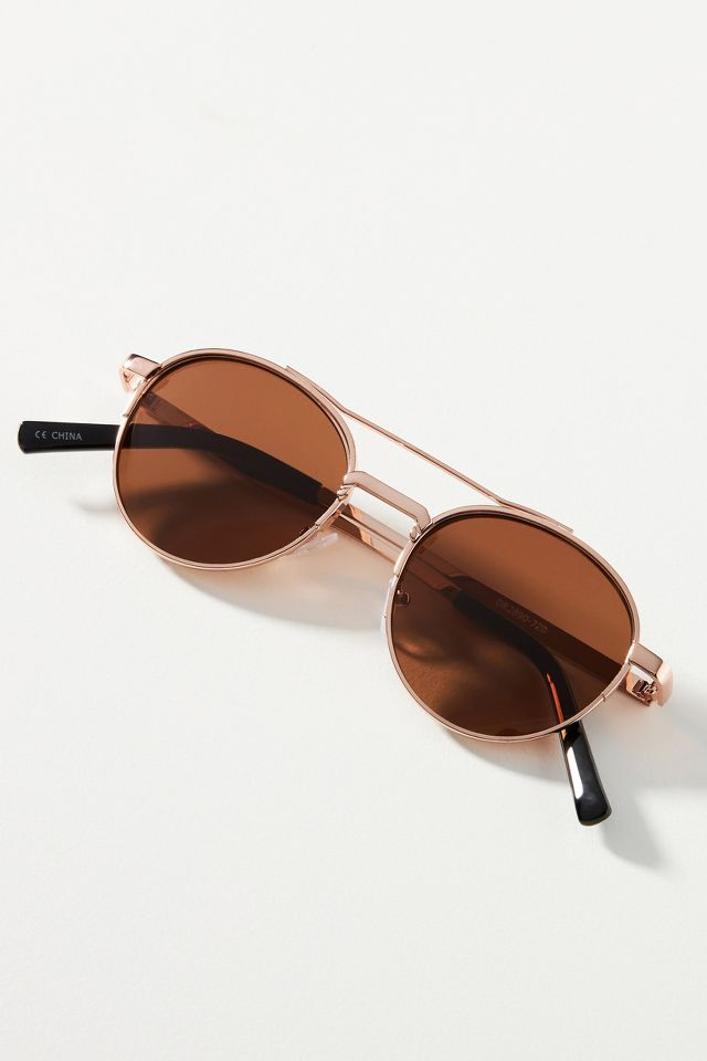 Round Aviator Sunglasses Anthropologie