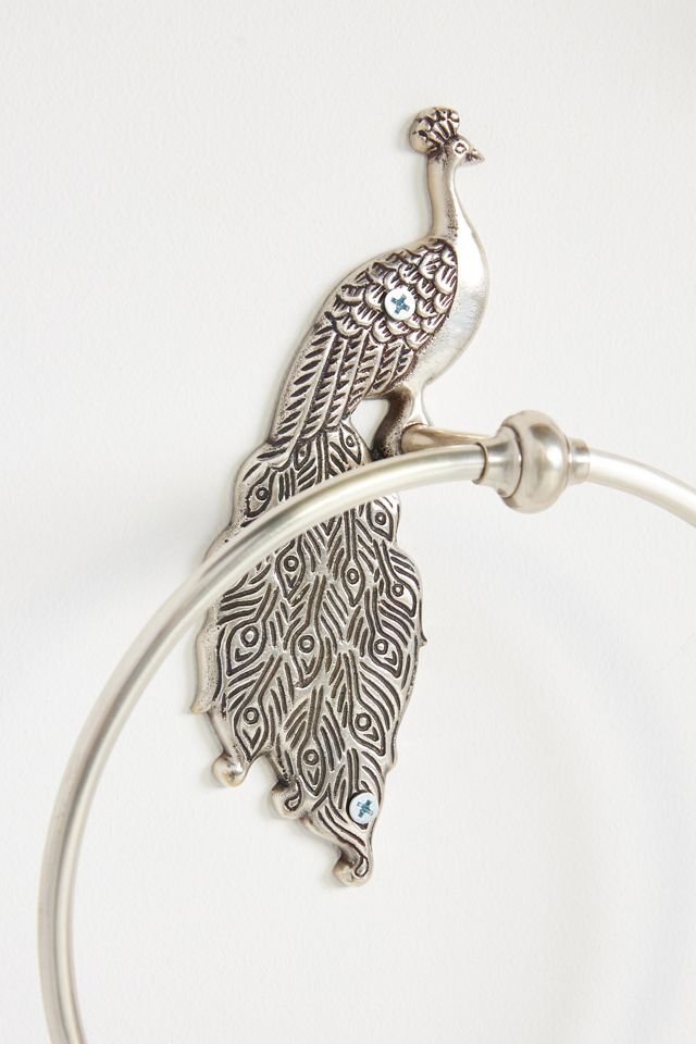 Ida Peacock Towel Ring - Elegant Brass Design