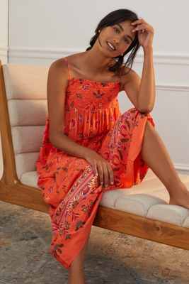 Quilted Floral Maxi Dress | Anthropologie