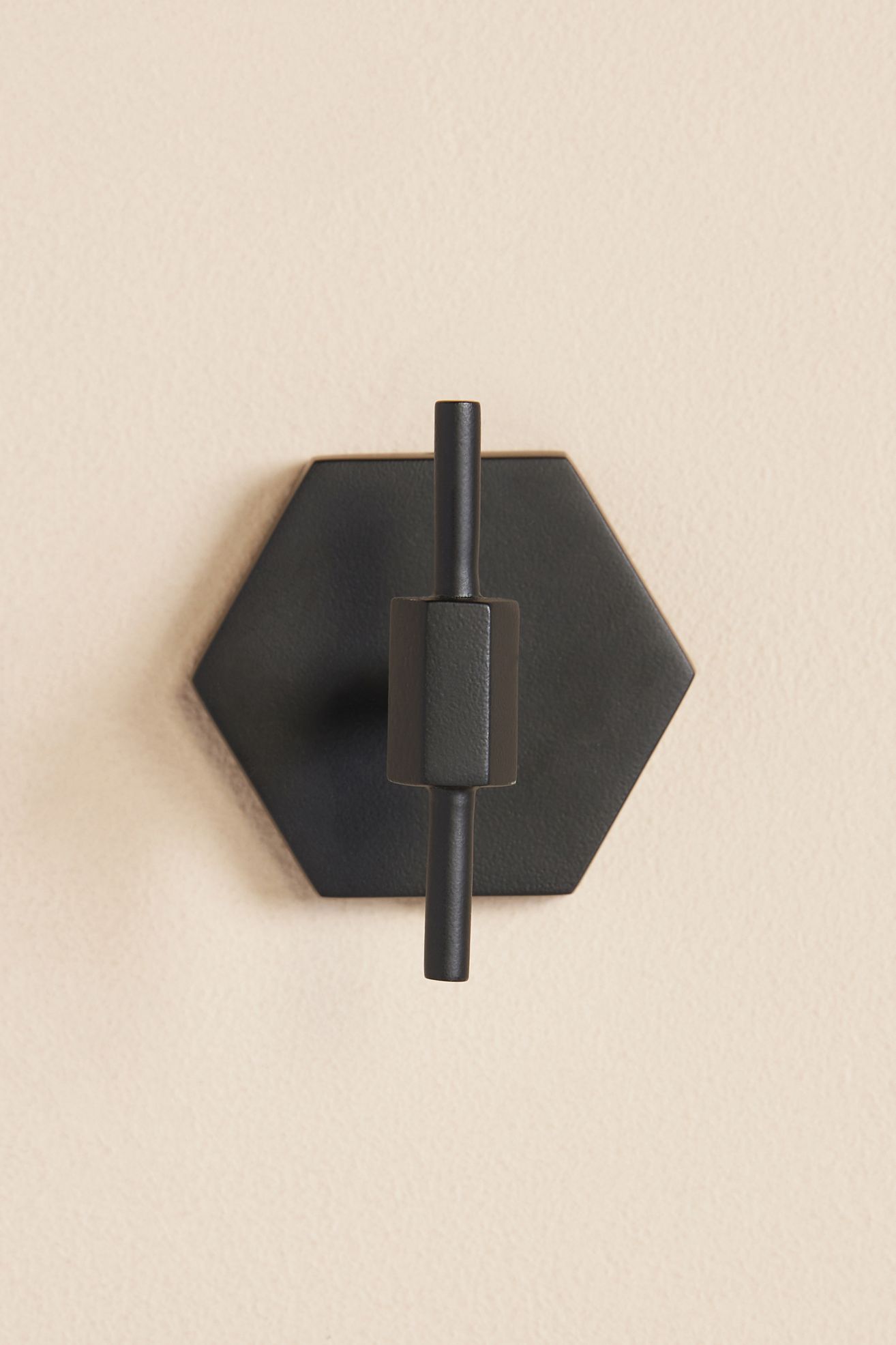 Hexagon Bath Hook - Black, Standard, One Size