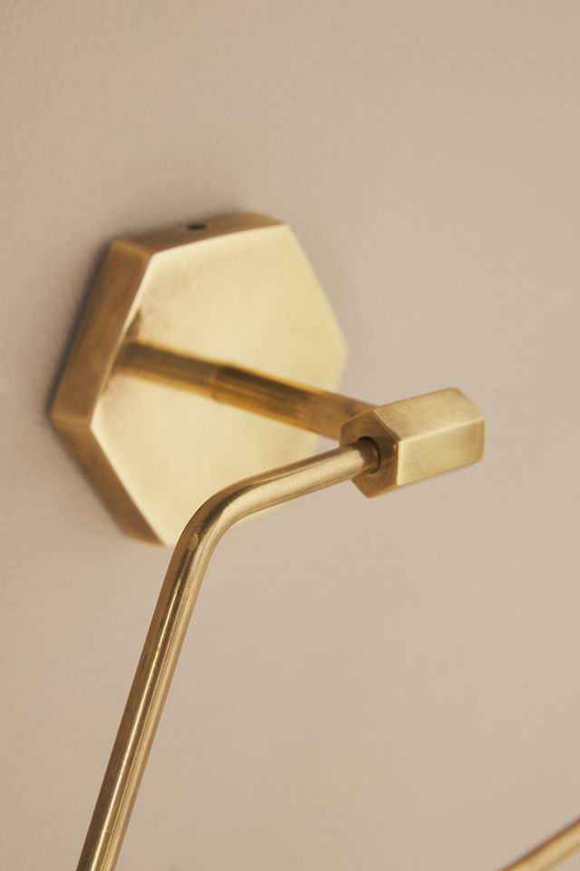 Hex Brass Wall Mounted Toilet Paper Holder + Reviews