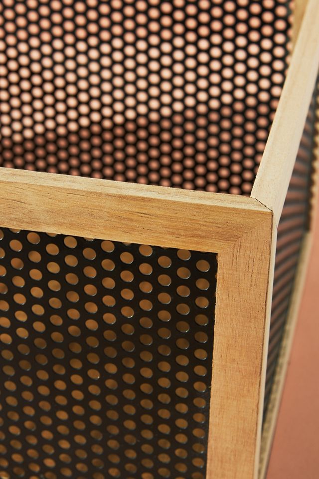 Neat Method Perforated Acacia Basket #1