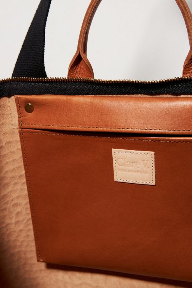 Clare V. Le Zip Sac Leather Tote Bag | Anthropologie