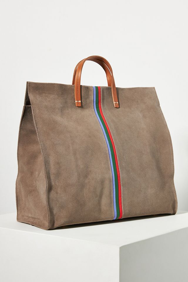 v suede tote