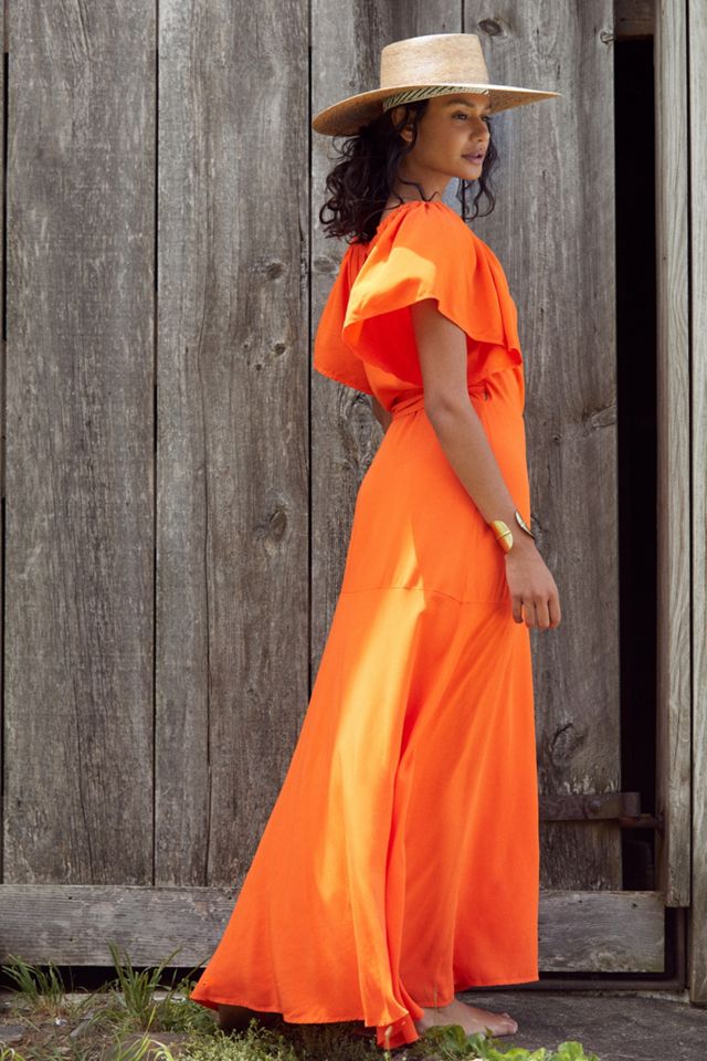 maxi red summer dress Baltic Born Womens Summerlin Lace Top Maxi Dress | Rust