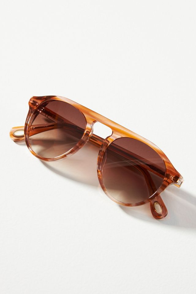 Lele Sadoughi Courtside Brow-Bar Sunglasses | Anthropologie