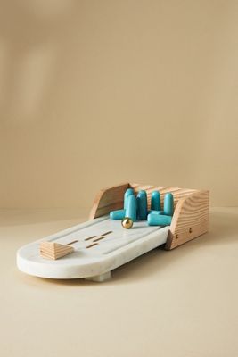 Marble Table Bowling Set