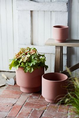 Footed Cylinder Cearmic Planter