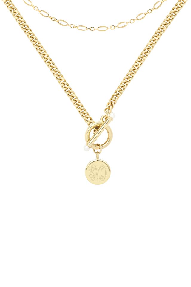 Mixed Charm Monogram Necklace by Anthropologie, Women's