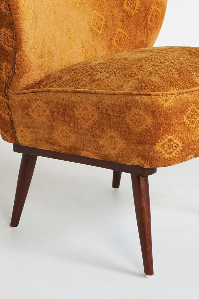 Carmen Jacquard-Woven Petite Accent Chair #4