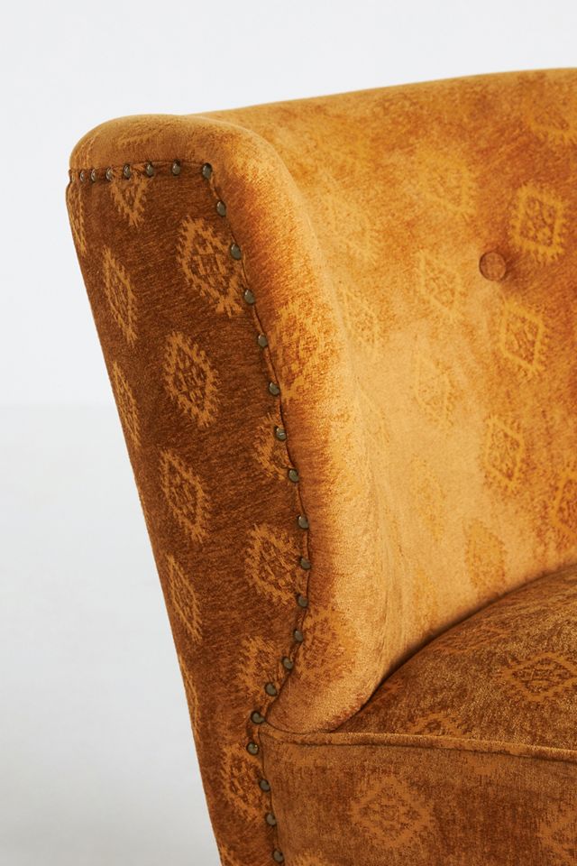 Carmen Jacquard-Woven Petite Accent Chair #5