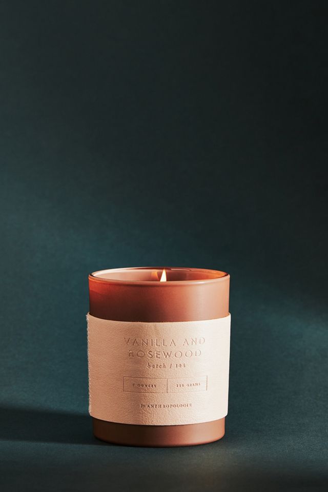 Oxford Leather Band Glass Candle #2