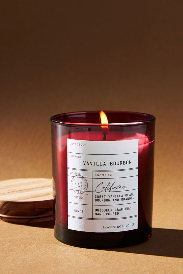 Library Card Glass Candle #1