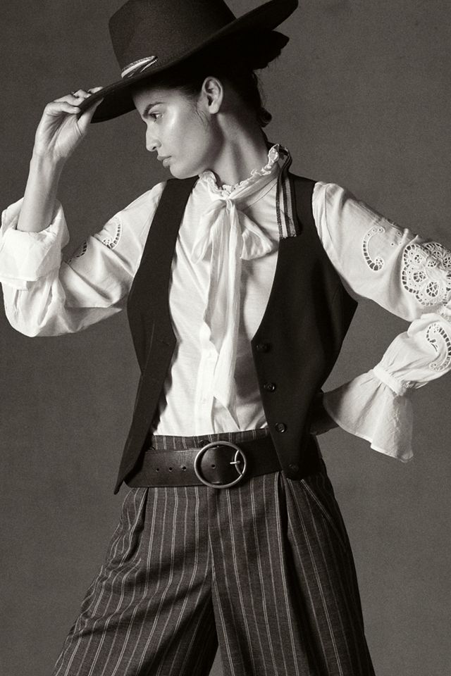 Ribbon-Trimmed Wool Rancher | Anthropologie display picture 3