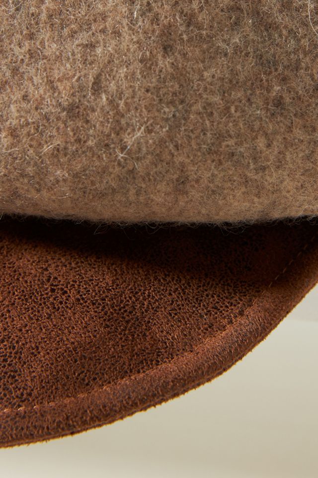 Trimmed Wool Newsboy Hat #3