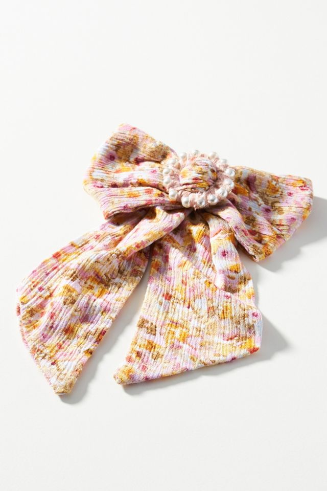 Curried Myrrh Lace Bow Barrette with Embellishments. Brand new! Curried Myrrh Kara Lace Bow Set Of 2 In Black - 61% Off  main image 2