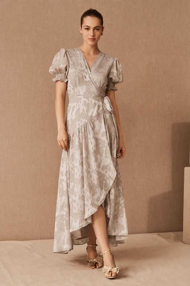 chinese dress ladies Plunging Lace Trim Dress with Puff Sleeve – Endless Rose main image 0