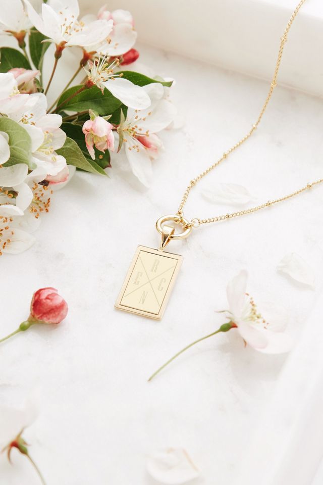 Brook & York Custom Monogram Statement Pendant Necklace