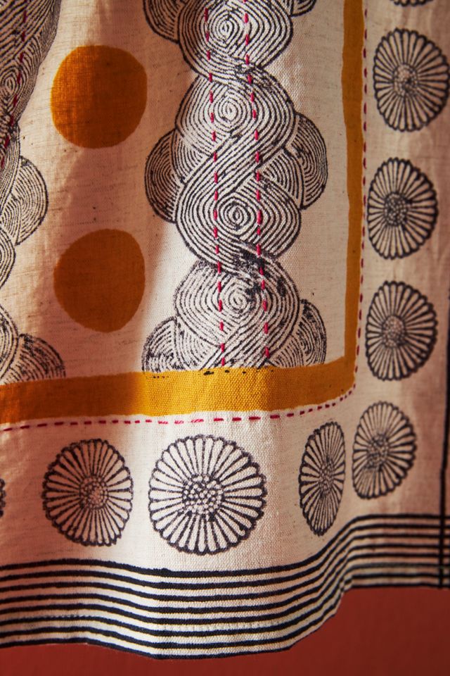 Jen Hewett Blockprinted Serenity Dish Towel #1