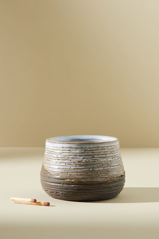 Amber Lewis for Anthropologie Ribbed Ceramic Candle #1