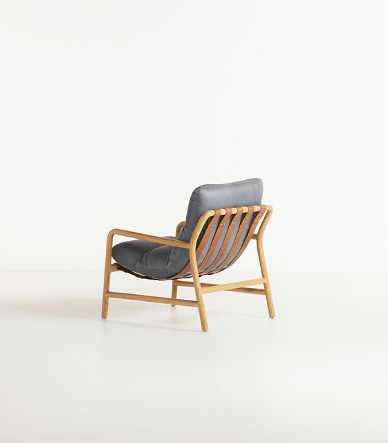 Anthropologie leather online chair