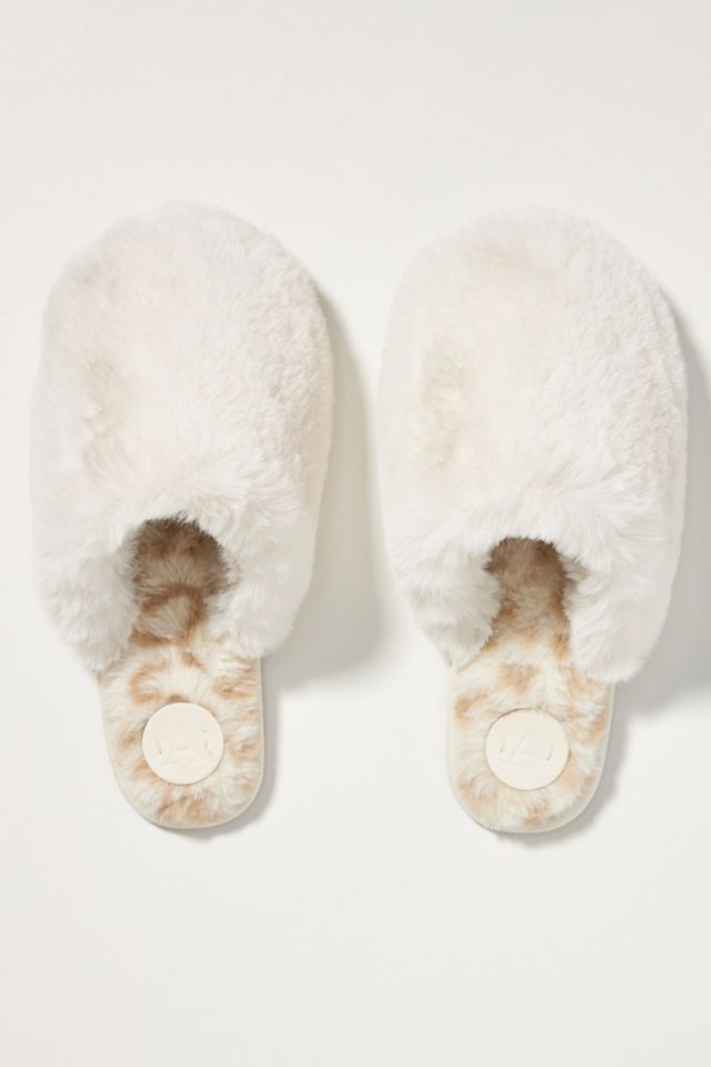 Colorblocked Faux Fur Slippers #1