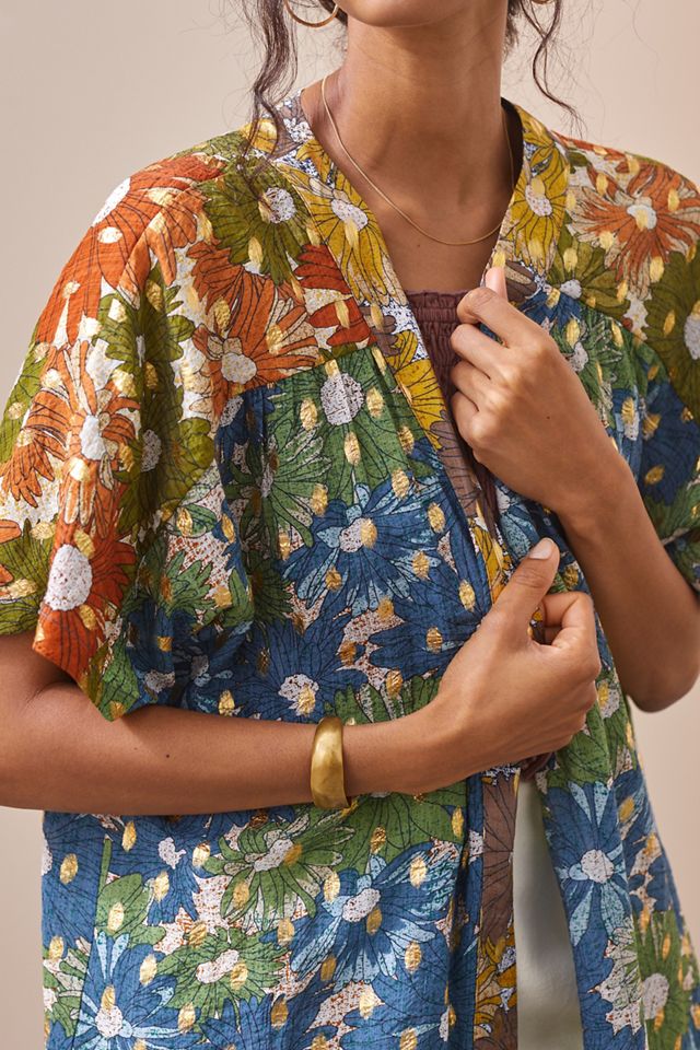 Floral Shine Duster Kimono #1