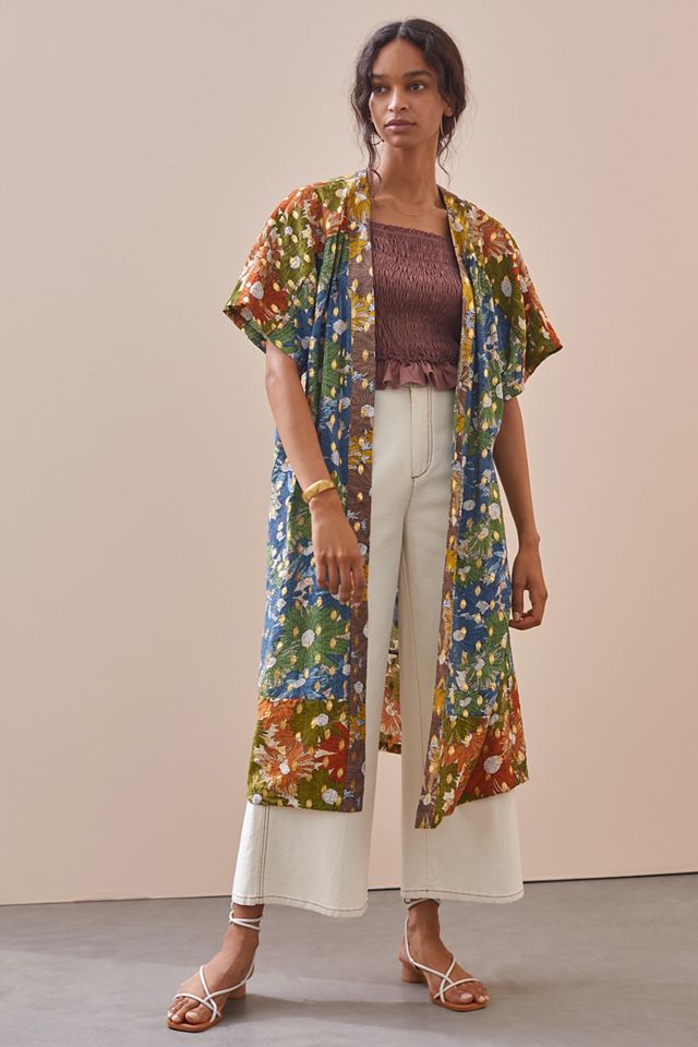 Floral Shine Duster Kimono #3