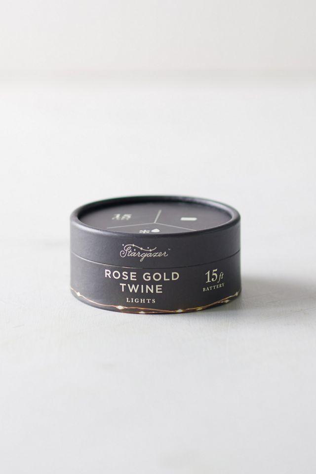 Stargazer Twinkling Rose Gold Twine Lights #5